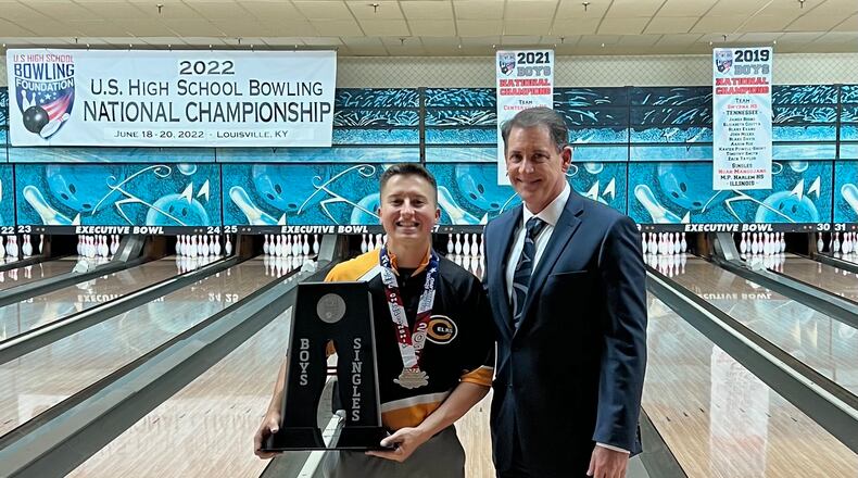 Brendan Salo was runner-up in the boys' singles competition at the U.S. High School Bowling National Championship - Contributed