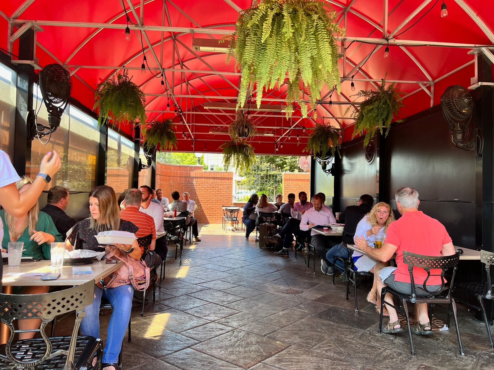 The patio at Jimmie's Ladder 11 is beautifully appointed and inviting.