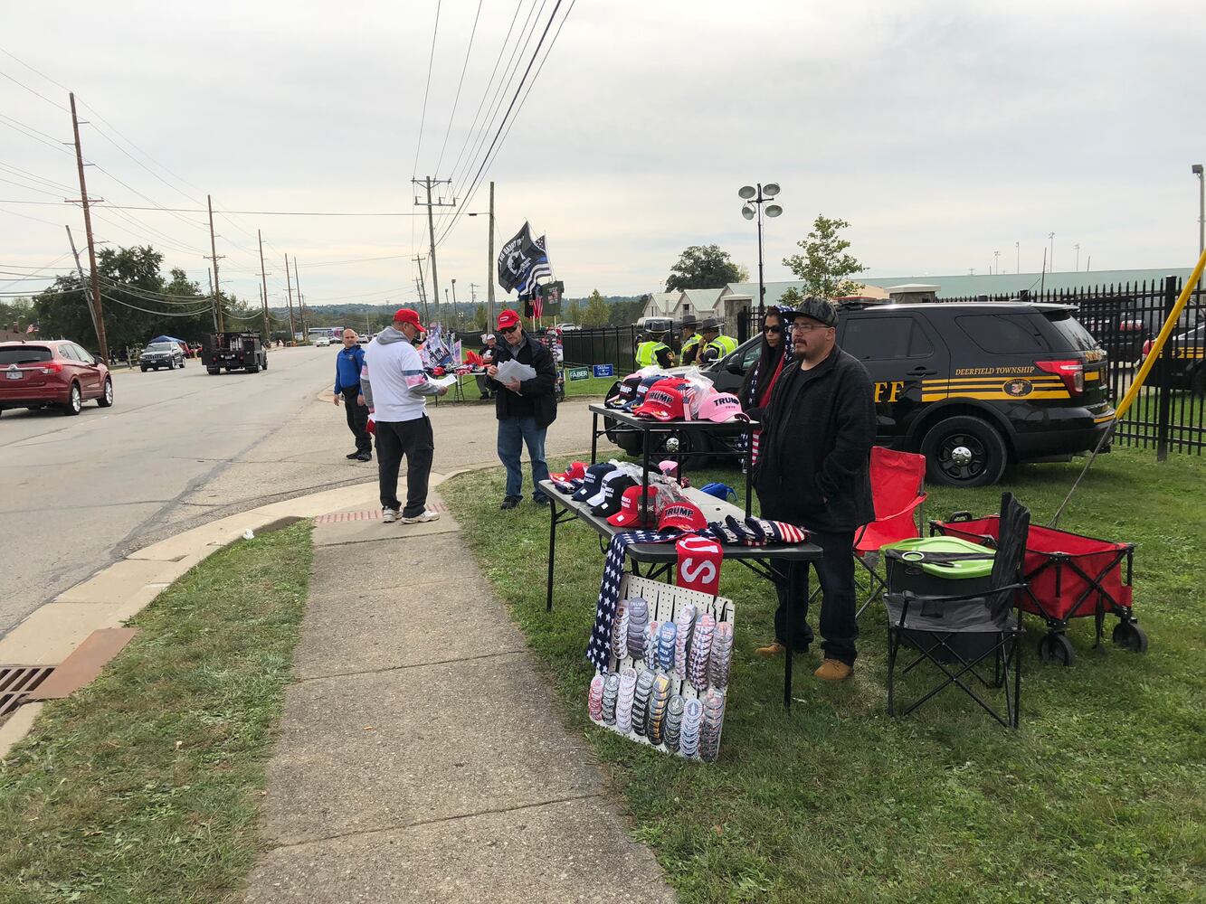 Lines form for tonight's Trump Rally