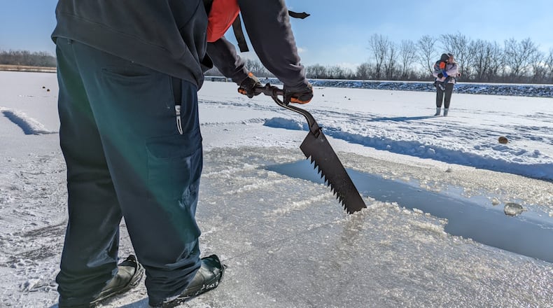 Carriage Hill MetroPark will host a historic ice cutting event on Cedar Lake Feb. 1, 2025. Contributed