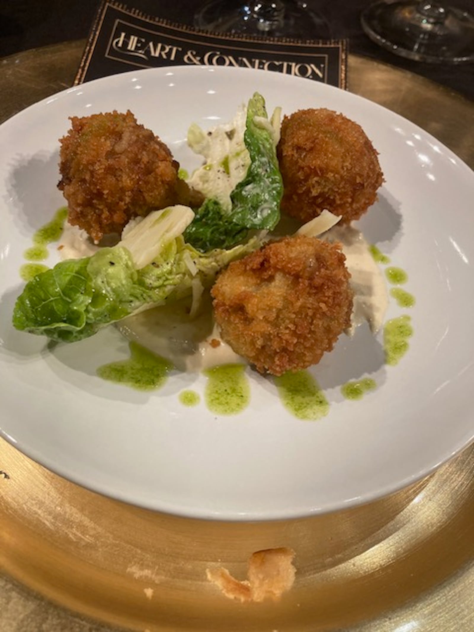 French onion croquette with Caesar touches. CONTRIBUTED