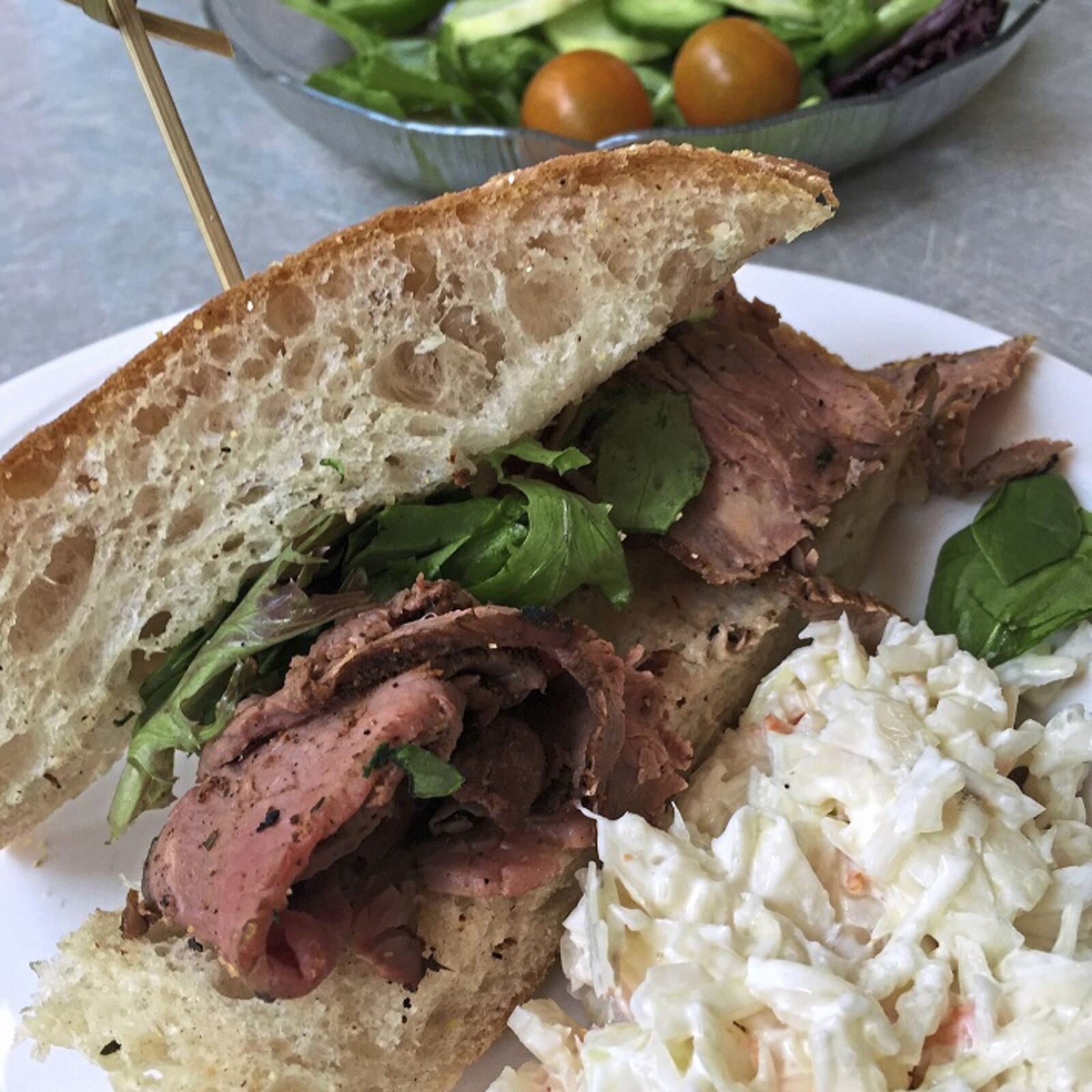 Hand-crafted roast beef and brie sandwiches are on the menu at the Steelers summer training camp in Latrobe. (Gretchen McKay/Pittsburgh Post-Gazette/TNS)