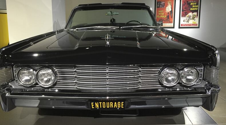 This 1965 Lincoln Continental used by the cast of “Entourage” is on display at the Petersen Automotive Museum in Los Angeles. (Sam McManis/Sacramento Bee/TNS)