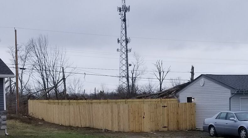 An example of another lattice-style cell tower in Beavercreek. CONTRIBUTED / Monica Donohoo