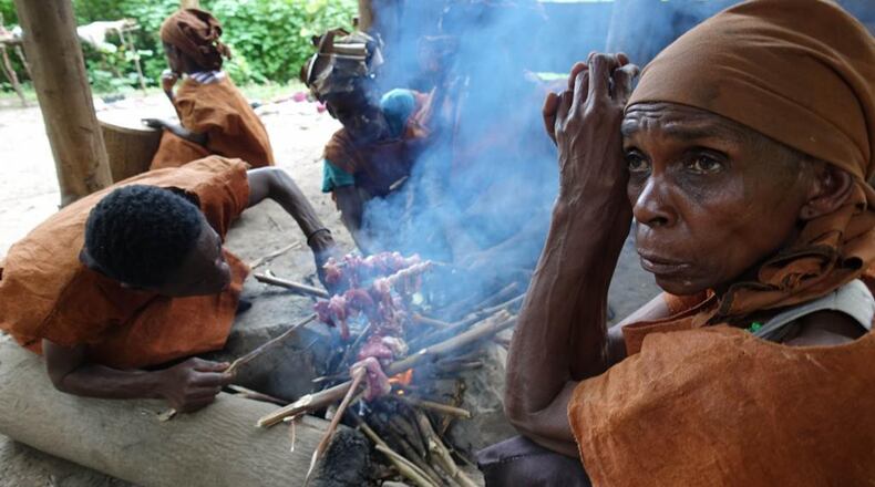 Some of the people of the small community of Batwa. (Jane Wooldridge/Fivestarstounderthestars.com)