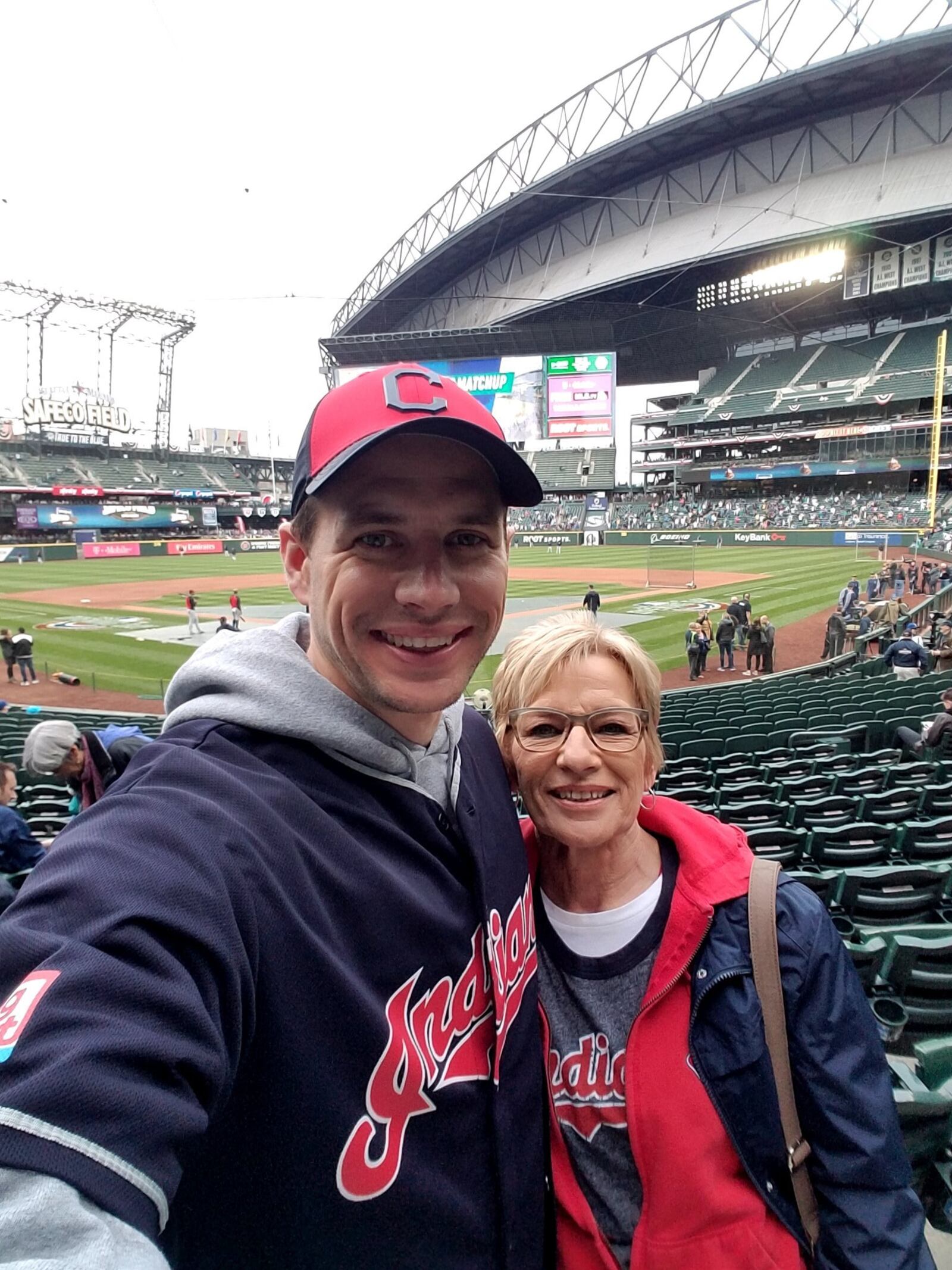 Dan Thompson and his mom Kitty Thompson are pictured at a Cleveland Indians game. Submitted photo