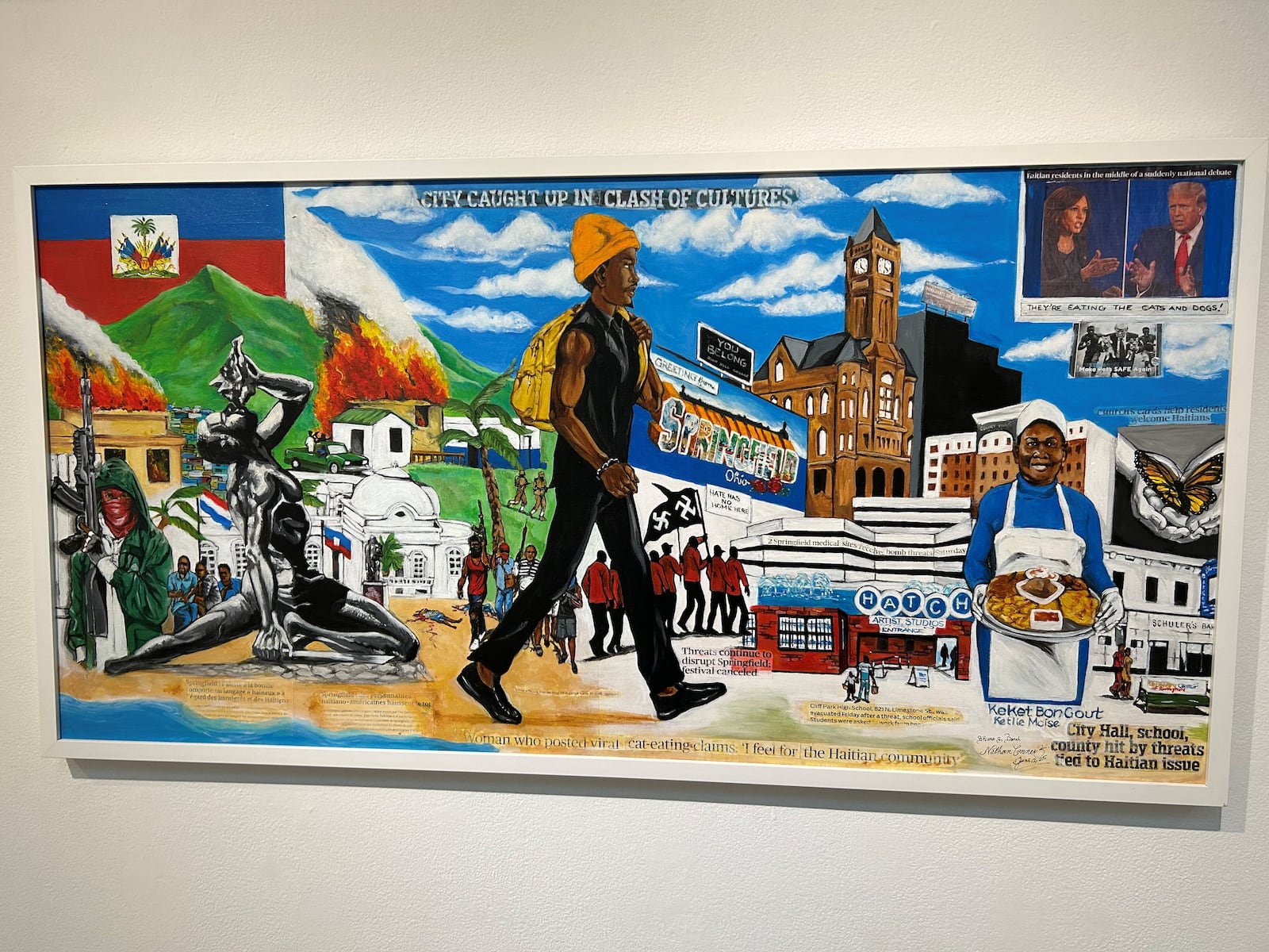 One of the paintings depicting the lives of Haitians living in Springfield by artist Nathan Conner. BRETT TURNER / CONTRIBUTED