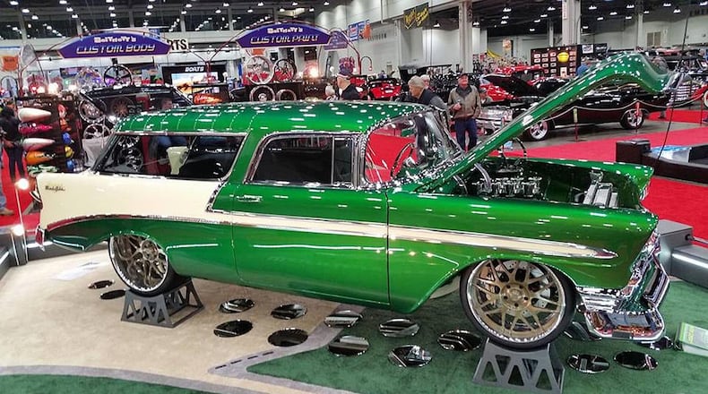 The Wanderer, a custom 1956 Chevrolet BelAir Nomad, built by James Boltnott of Hamilton, has been shown at the KOI/Federated Auto Parts Cavalcade of Customs. Photo by ISCA