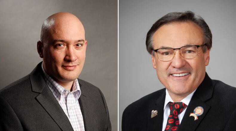 Thomas Goodwin (left) is running against Scott Lipps in the Aug. 2, 2022 Republican primary for 55th Ohio Statehouse district.