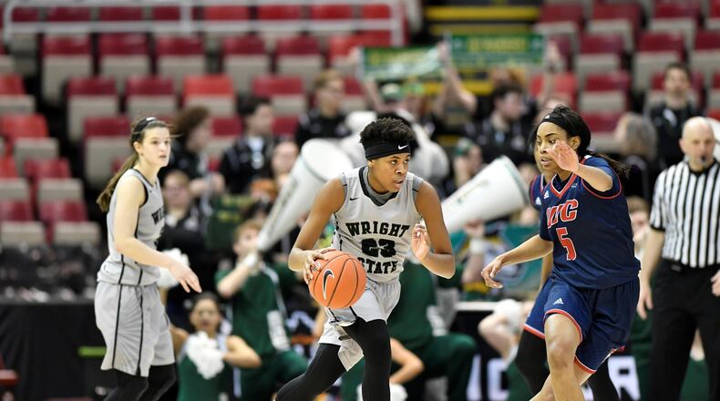 Symone Simmons and Wright State beat UIC on Saturday in Detroit to advance in the Horizon League tournament. JOSE JUAREZ / CONTRIBUTED