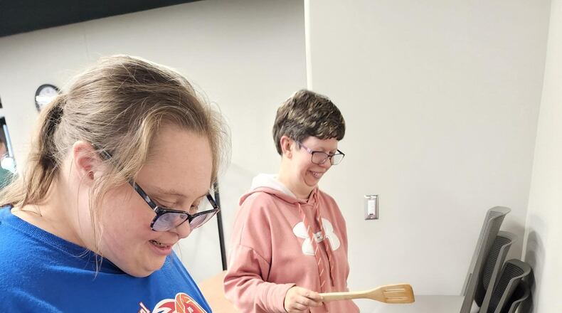 Miami County Board of Developmental Disabilities, or Riverside, partnered recently with the Ohio State University Extension office in Troy for a cooking class as part of instruction in independent living skills. Contributed photo