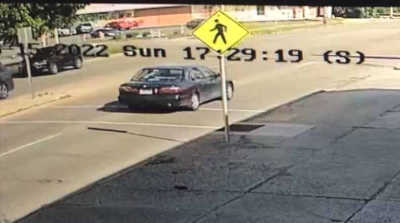 Dayton Police Department Traffic Services Unit are looking for a dark colored late 1990s-early 2000s model Honda involved in a hit-and-run crash on May 15, 2022, on Wilmington Avenue at the entrance to Save A Lot that seriously injured a motorcyclist. CONTRIBUTED