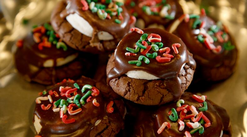 These Peppermint Hot Cocoa Cookies submitted by Rebekah Lermond of Vandalia received an honorable mention in the 2016 Dayton Daily News Holiday Cookie Contest. LISA POWELL/STAFF