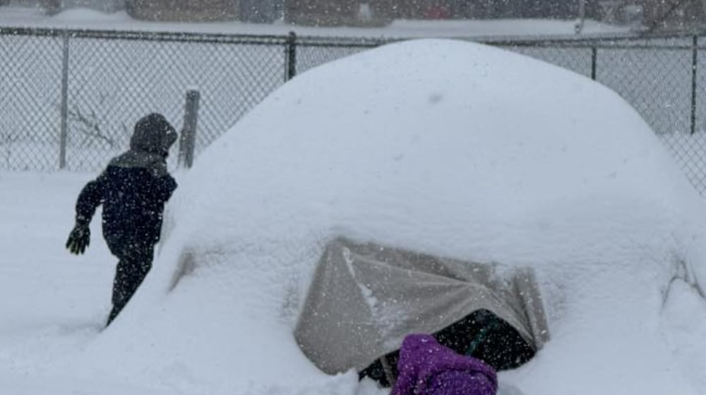 Kids are having fun playing in the snow. A major, historic snowstorm moving across the U.S. on Sunday has already left 8-10 inches of snow in southwest Ohio as it moved northeast. CONTRIBUTED