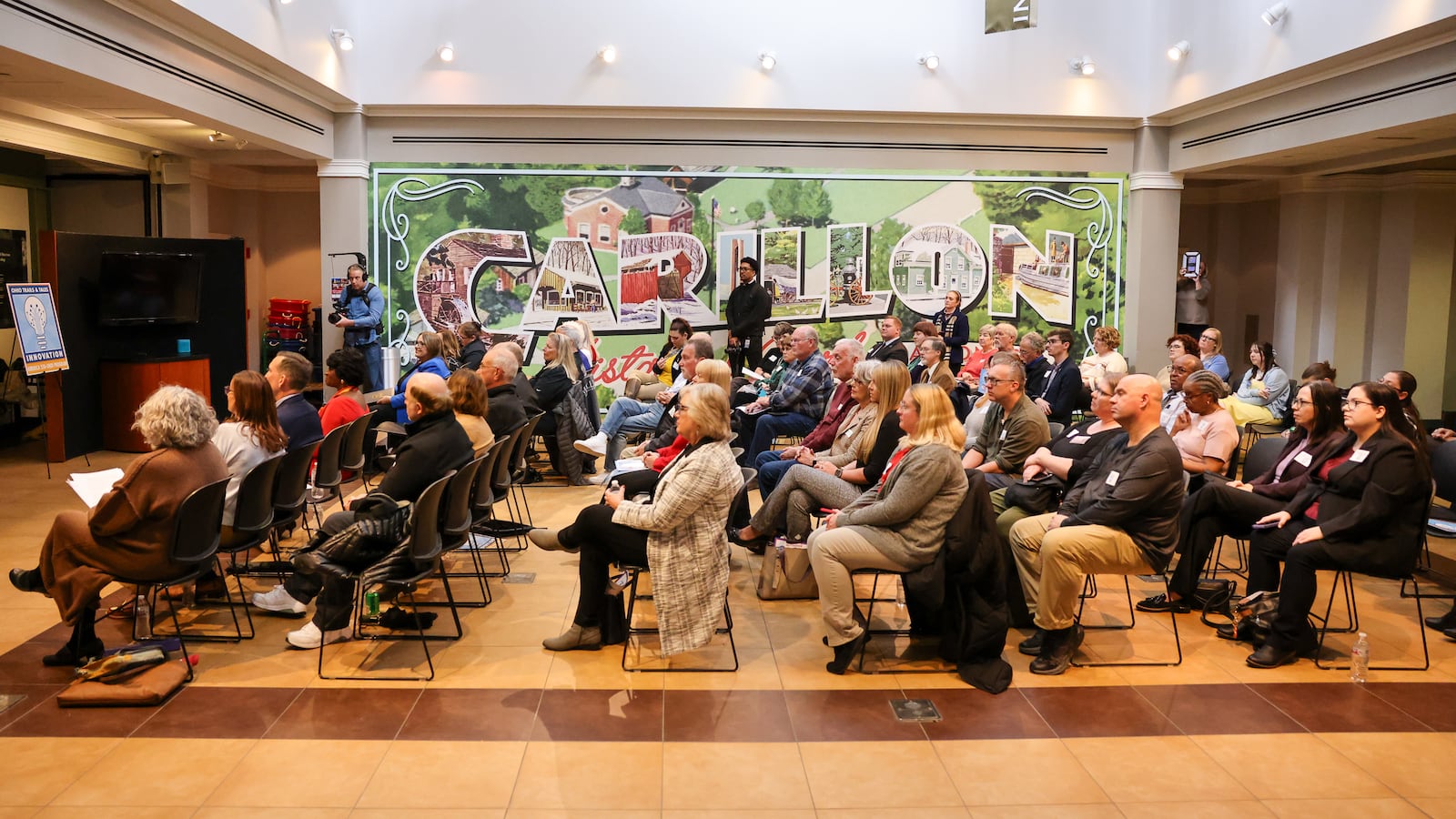 A launch event for the Ohio Innovation Trail, one of six experiential trails for America 250-Ohio's Trails and Tales program, was held Tuesday, Nov. 18 at Carillon Historical Park. BRYANT BILLING/STAFF