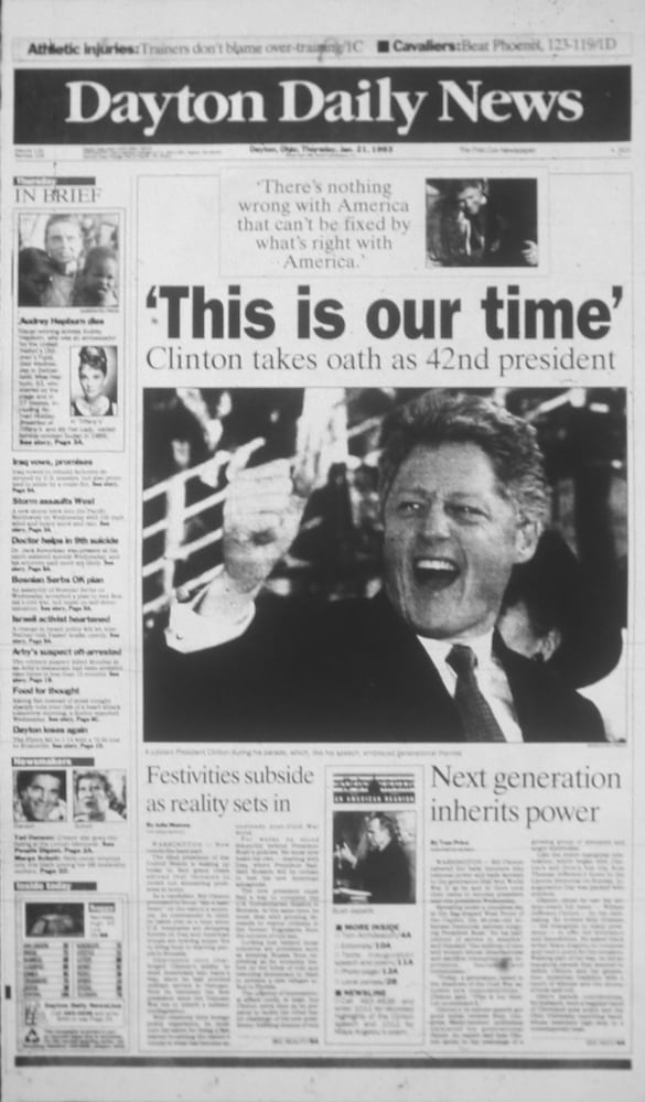 Presidential inauguration newspaper