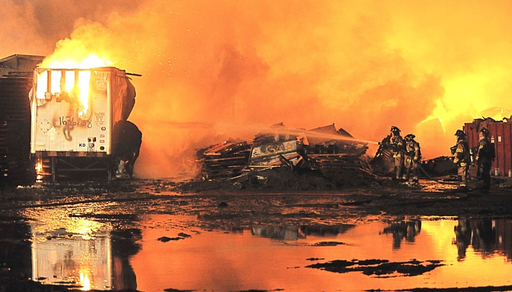 PHOTOS: Flames seen in BDL Supply fire in South Charleston