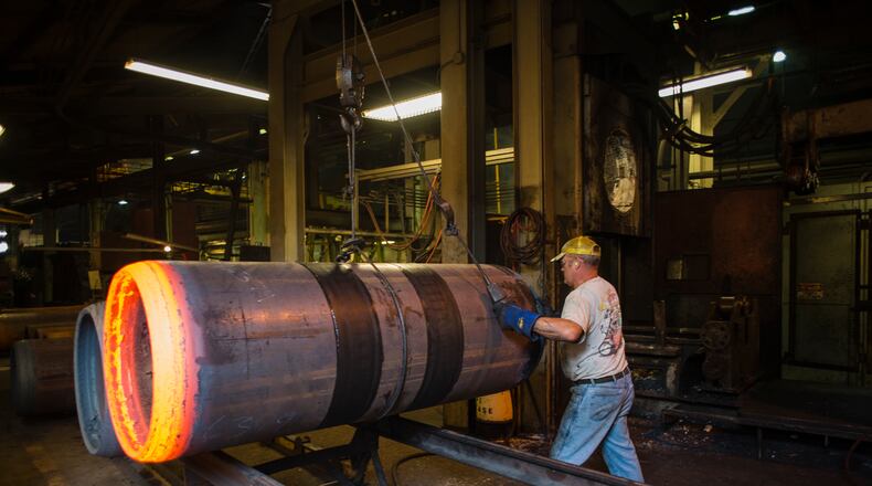 A worker at the Columbiana Boiler Company in Columbiana, Ohio, July 20. Dustin Franz/The New York Times