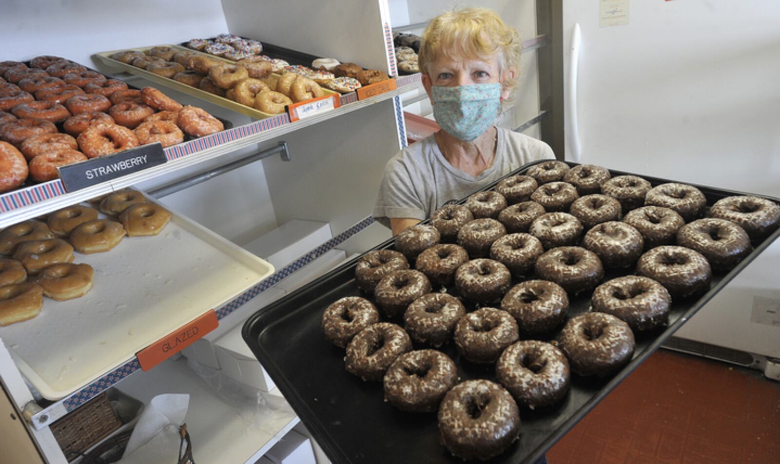 American Classic Donuts in Dayton, National Doughnut Day on June 5, 2020.

Staff photo: Marshall Gorby