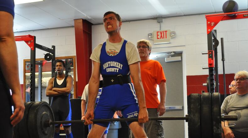 Jimmy Arquilla in weight lifting competition for Huber Heights Special Olympics team. CONTRIBUTED