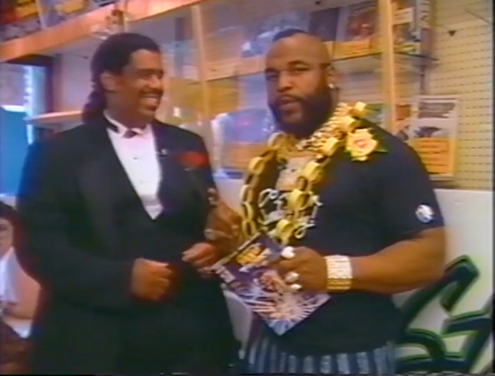 William Pace with Mr. T, one of the many celebrity guests he interviewed on his variety show, "The William Pace Show." CONTRIBUTED