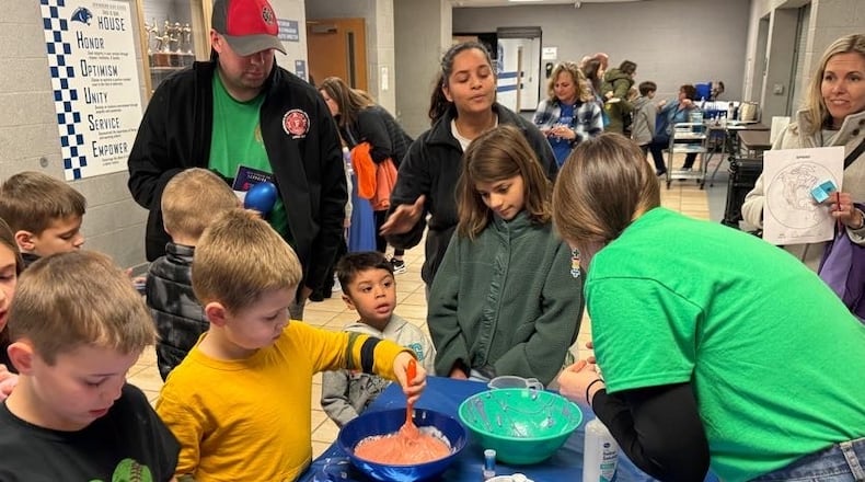 Teachers and students participate in the 2024 Springboro STEMfest. This year’s free event will be March 23 at Springboro High School, featuring hands-on exhibits from local organizations. LYNN GREENBERG /CONTRIBUTED