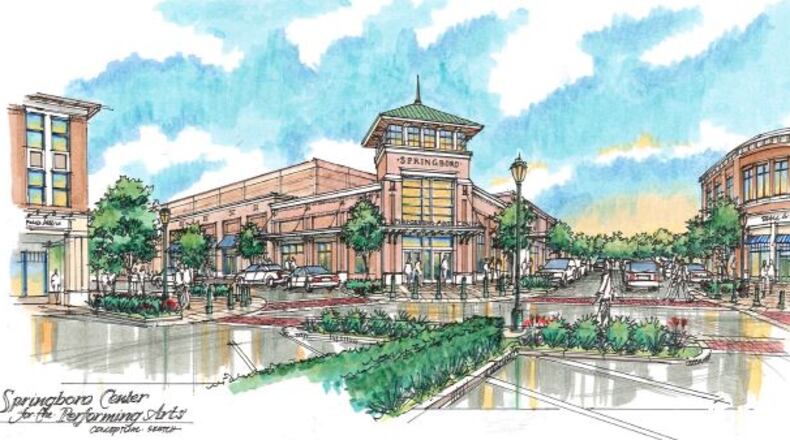 This is a rendering of the proposed Springboro Center for the Performing Arts.