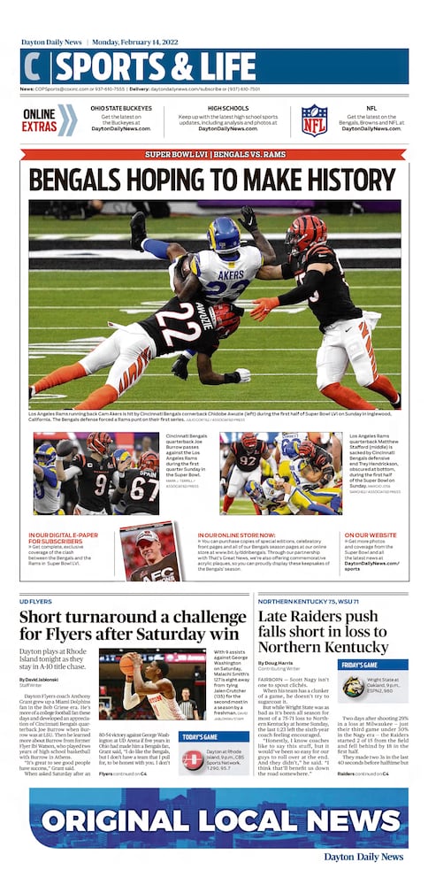 Dayton History Pages Bengals playoffs