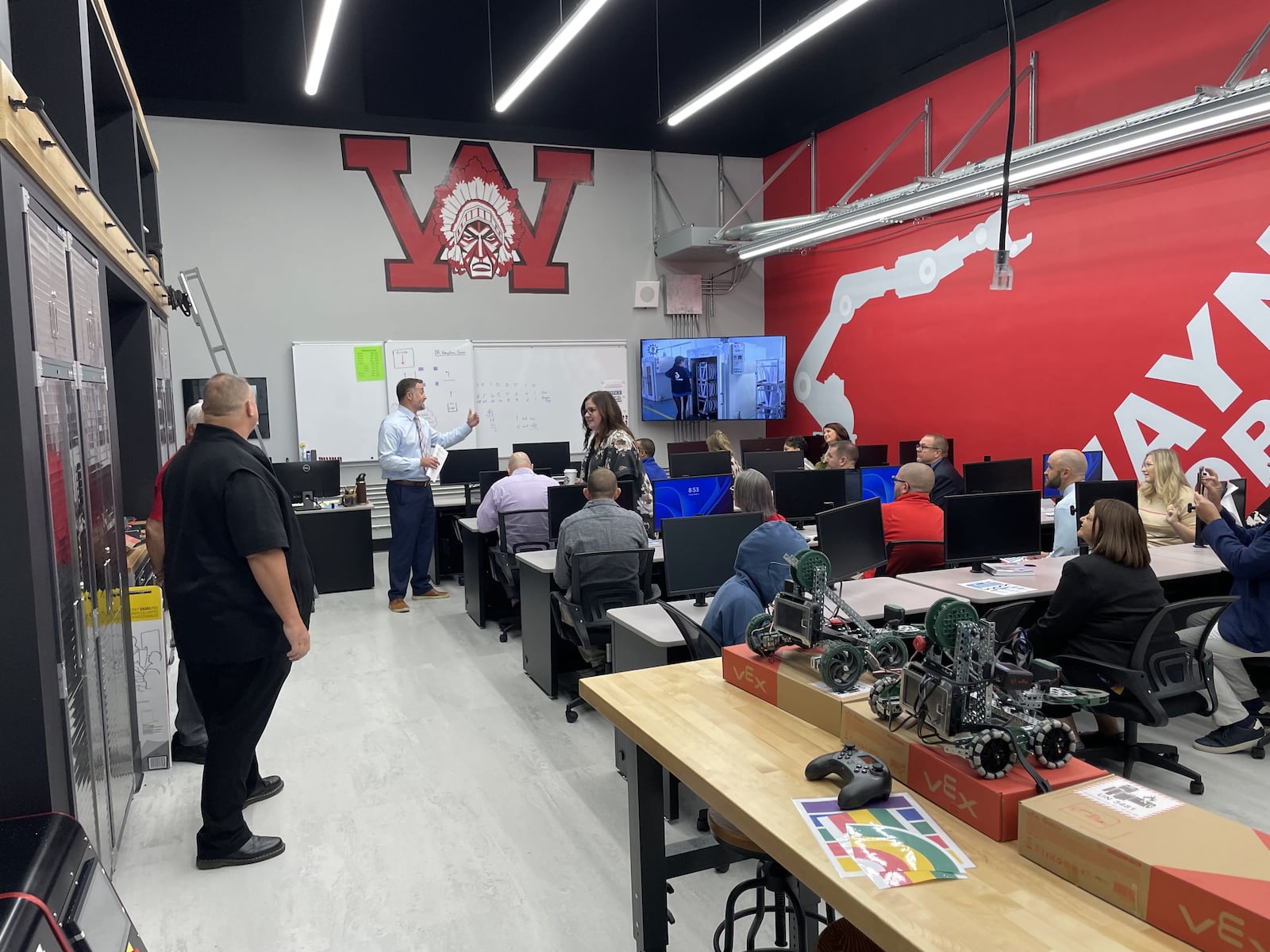 The renovated engineering space at Wayne High School includes new computers, CAD design software, 3D printers, laser engravers, aerospace equipment, and sophisticated electronics. CONTRIBUTED
