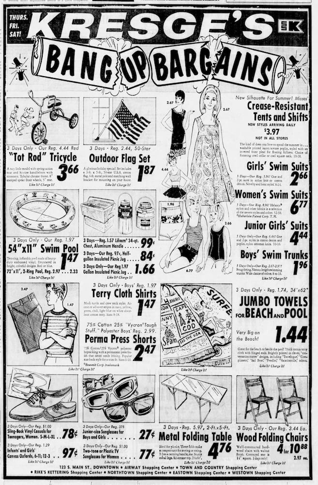 Town and Country shopping center advertisements