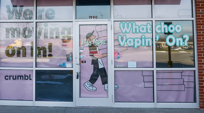The site of a former JoJo Vapes store on North Bechtle Avenue as seen on Monday, Jan. 5, 2026, in Springfield, which will become a Crumbl later this year. JOSEPH COOKE/STAFF