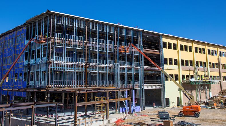 The construction of the expansion of Speedway's headquarters in Enon. CONTRIBUTED