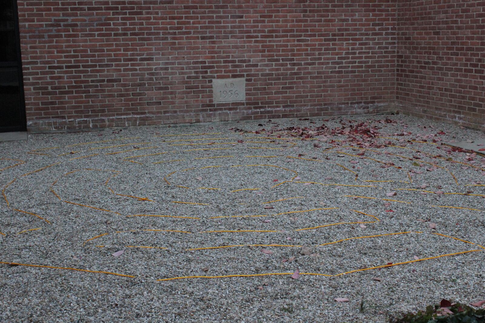 Christ Episcopal Church plans to open its Reconcilation Labyrinth this spring or summer. Yellow spring gives visitors an idea what the project will look like once complete. Photo: Amelia Robinson