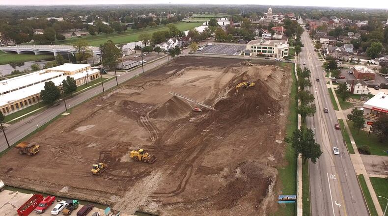 Kettering Health Network’s new Troy Hospital site is prepared for construction. TY GREENLEES / STAFF