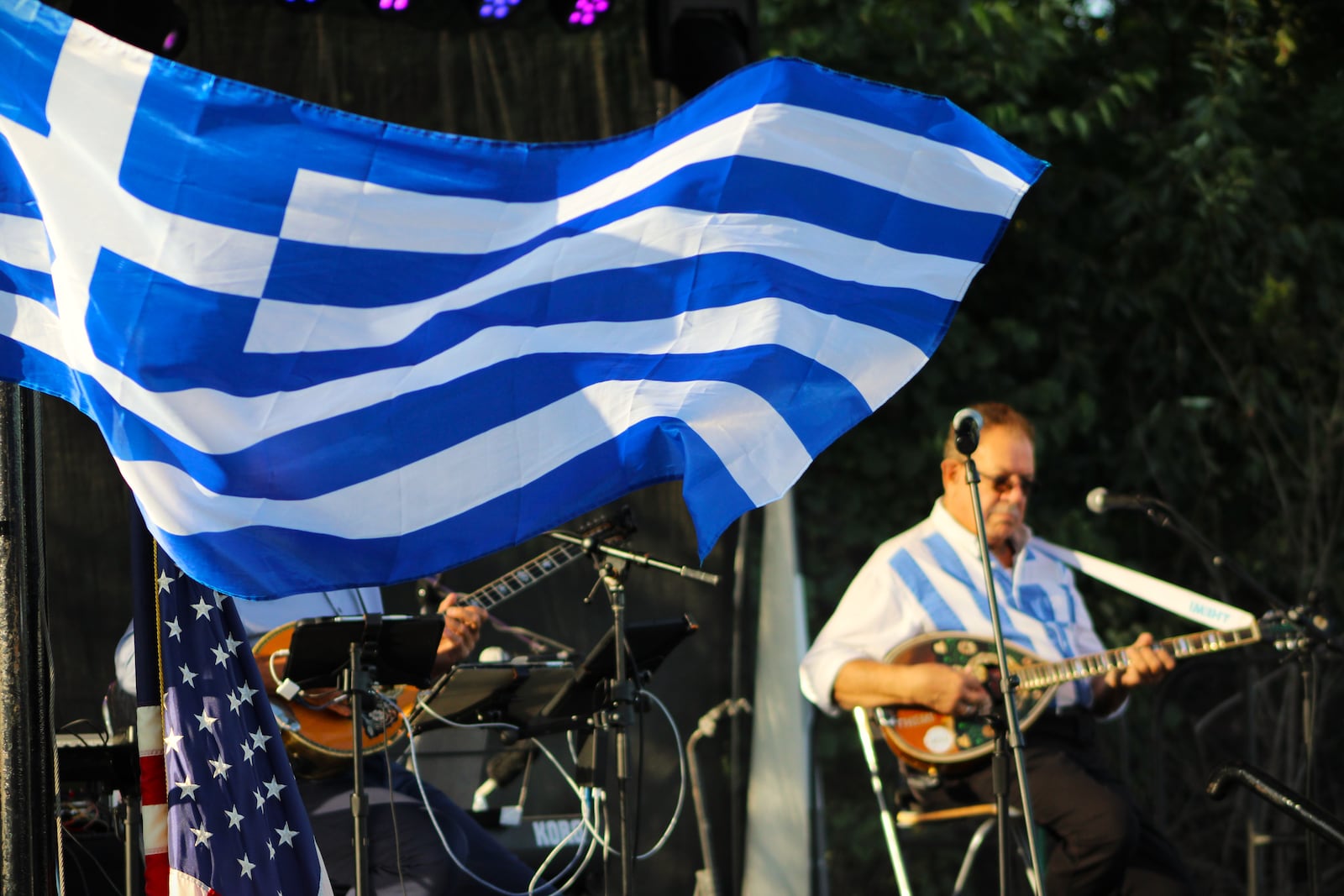 Musicians play traditional Greek music during the Greek Festival at the Annunciation Greek Orthodox Church in Dayton on Saturday, Sept. 6, 2025. STAFF/SYDNEY DAWES