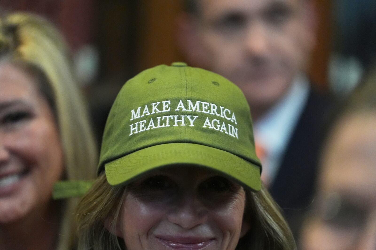Supporters gather for a Make Indiana Healthy Again initiative event in Indianapolis, Tuesday, April 15, 2025. (AP Photo/Michael Conroy)
