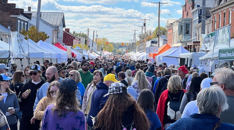 The Waynesville Sauerkraut Festival typically draws in more than 350,000 attendees each year, event organizers say. AIMEE HANCOCK/STAFF