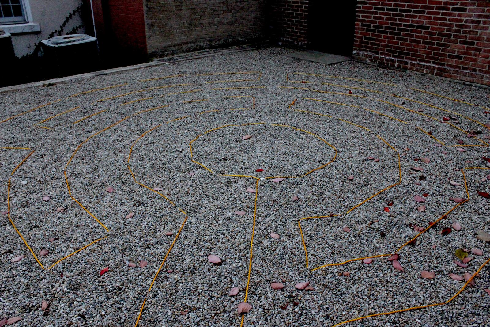 Christ Episcopal Church plans to open its Reconcilation Labyrinth this spring or summer. Yellow spring gives visitors an idea what the project will look like once complete. Photo: Amelia Robinson