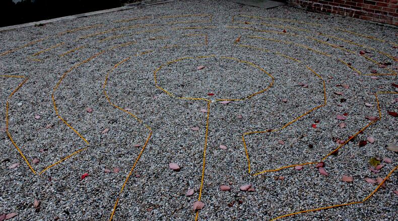 Christ Episcopal Church plans to open its Reconcilation Labyrinth this spring or summer. Yellow spring gives visitors an idea what the project will look like once complete. Photo: Amelia Robinson