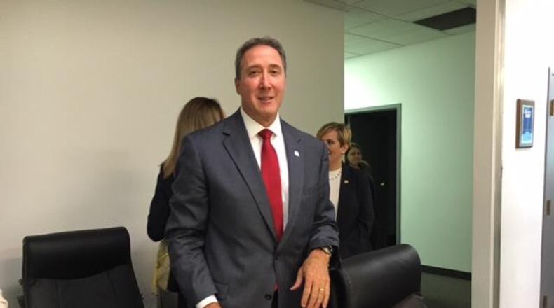 Greg Carmichael, Fifth Third Bancorp president and CEO, in a visit to Dayton in August 2016. THOMAS GNAU/STAFF