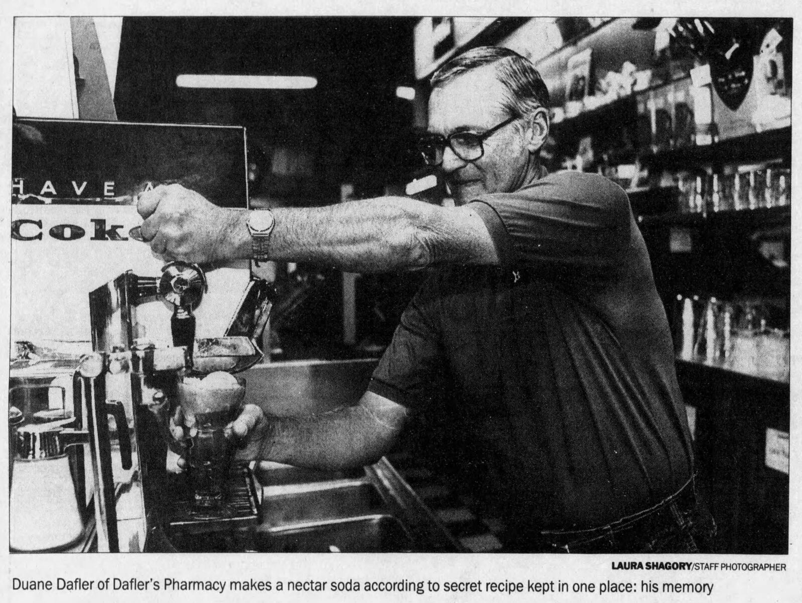 Dafler Pharmacy. A 1990 photo from the Dayton Daily News. DAYTON DAILY NEWS ARCHIVES