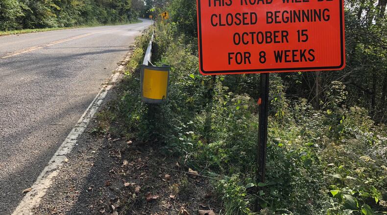 The Wilmington Road bridge over I-71 in Warren County will be closed this weekend.STAFF/LAWRENCE BUDD