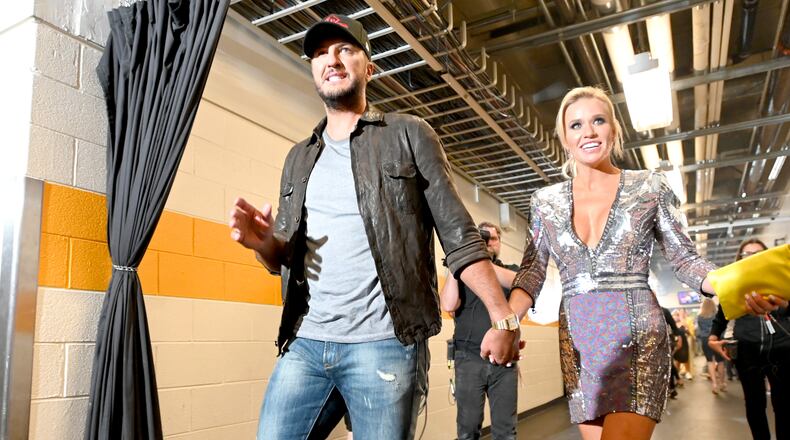 NASHVILLE, TENNESSEE - JUNE 05: Luke Bryan and Caroline Boyer attend the 2019 CMT Music Awards - Backstage & Audience at Bridgestone Arena on June 05, 2019 in Nashville, Tennessee. (Photo by Jason Kempin/Getty Images for CMT)