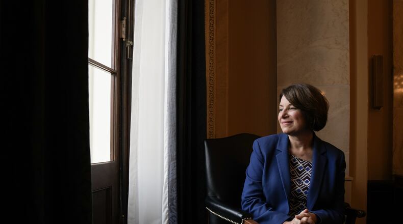 Klobuchar said  that she had been diagnosed and treated this year for breast cancer, and that her doctors said in August that her treatment had been successful. (Sarahbeth Maney/The New York Times)