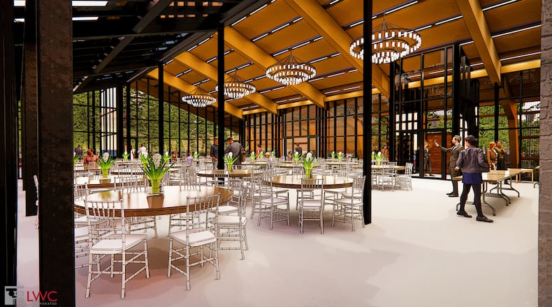 An interior render of Benham's Grove event center, which is set to start construction in Centerville in April. CONTRIBUTED