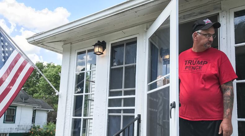 Mike Felver was laid off from his job because of COVID-19 then while trying to get unemployment he had a heart attack. The Army veteran has since been evicted from his home. JIM NOELKER/STAFF