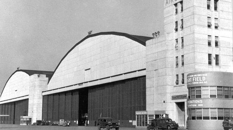 Bldg. 8 was constructed in 1943 to house Wright Field Operations and the Flight Test Division. The control tower remained in use until flying operations at Wright Field ended in 1976.