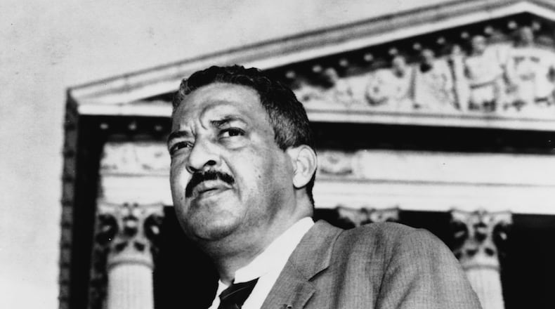 Thurgood Marshall photographed outside the United States Supreme Court. CONTRIBUTED