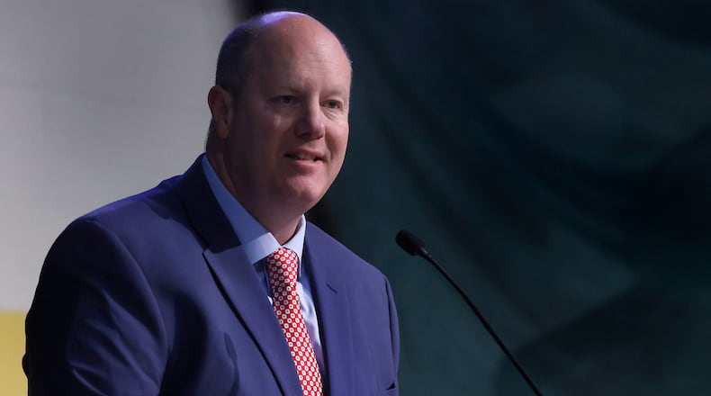 Chris Kershner, President & CEO, Dayton Area Chamber of Commerce, Thursday, Jan. 30, 2025 at Wright State University. MARSHALL GORBY\STAFF