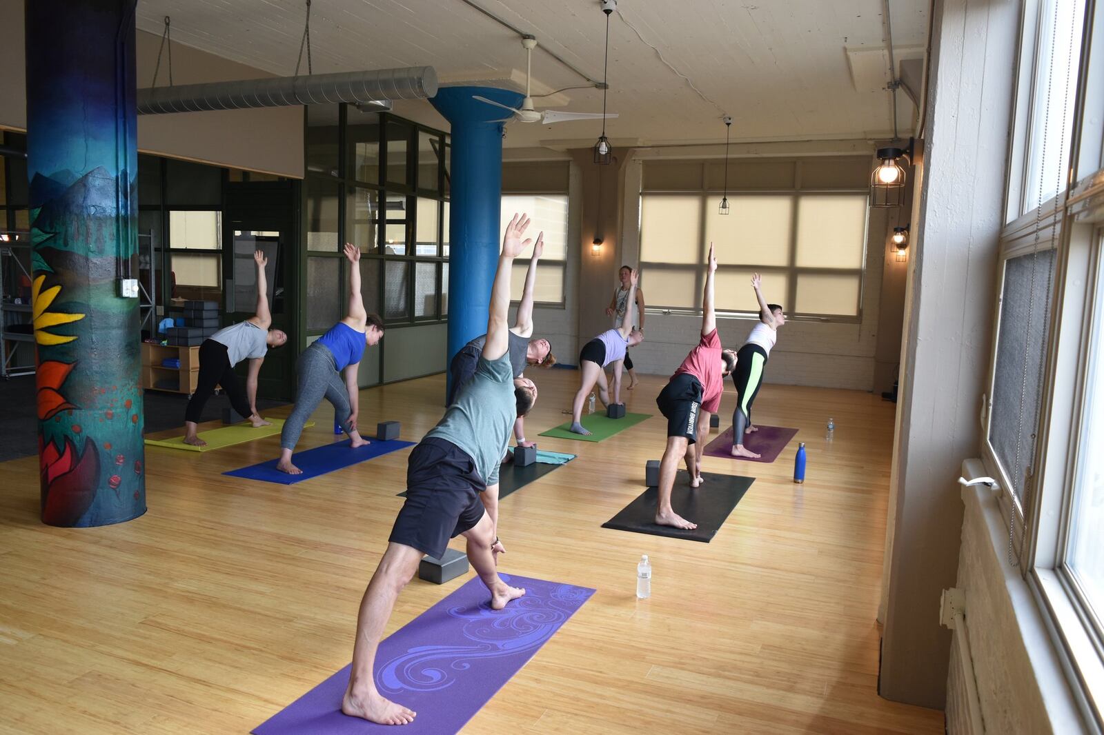 A yoga class at WellSpace in Dayton. CONTRIBUTED